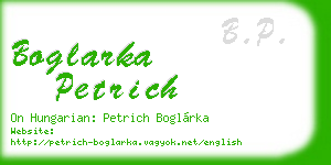 boglarka petrich business card